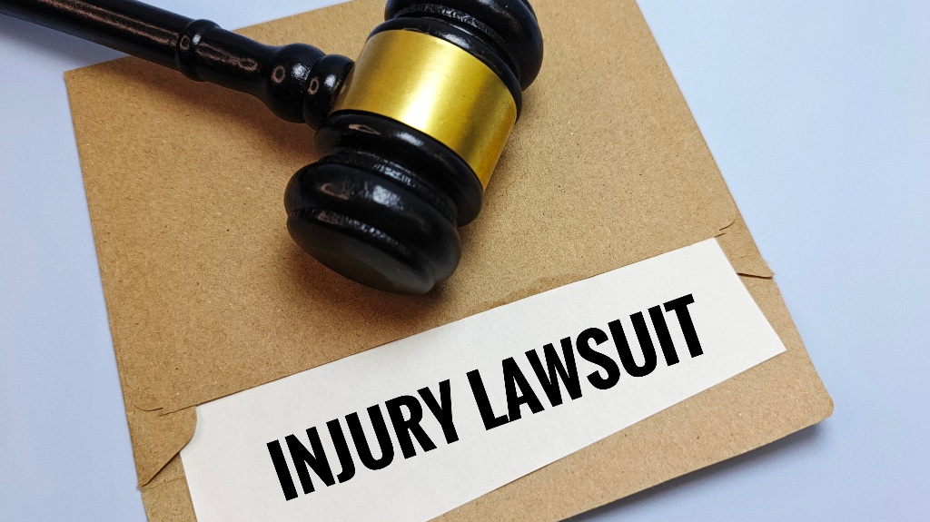 Injury Lawsuit and judge's gavel