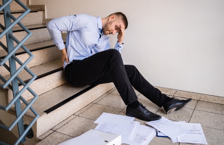 Slip and fall accident at workplace